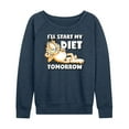 thumbnail image 1 of Garfield - Start My Diet Tomorrow - Women's Lightweight French Terry Long Sleeve Shirt, 1 of 5