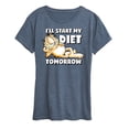 thumbnail image 1 of Garfield - Start My Diet Tomorrow - Women's Short Sleeve Graphic T-Shirt, 1 of 5