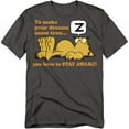 thumbnail image 1 of Garfield T-Shirt Stay Awake Unisex Graphic Tee For Men & Women, 1 of 7