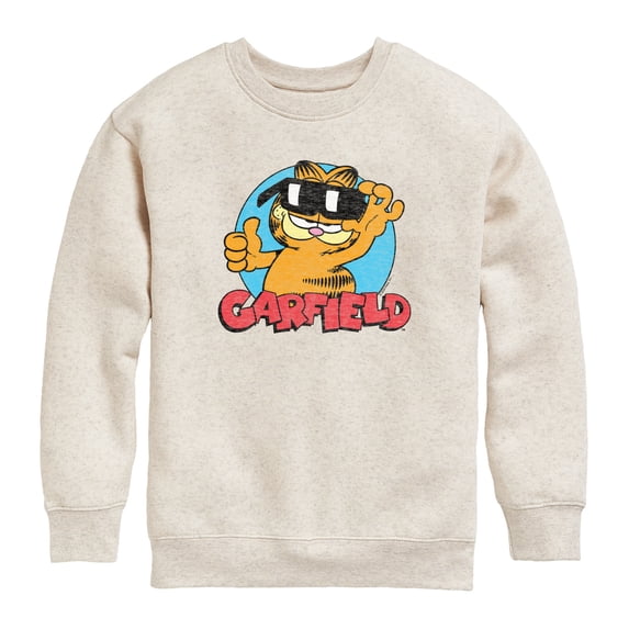 Garfield - Sunglasses - Toddler Boys Fleece Crew Sweatshirt