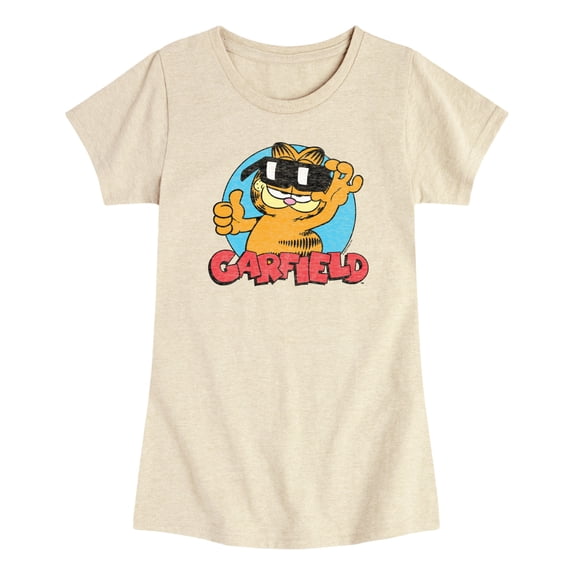 Garfield - Sunglasses - Toddler Girls Fitted Short Sleeve T-Shirt