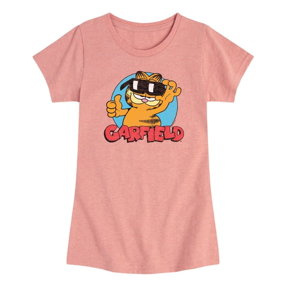 Garfield - Sunglasses - Toddler Girls Fitted Short Sleeve T-Shirt