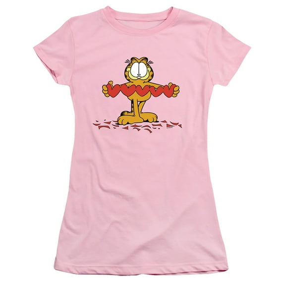 Garfield - Sweetheart - Juniors Teen Girls Cap Sleeve Shirt - X-Large