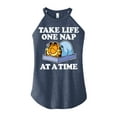 thumbnail image 1 of Garfield - Take Life One Nap - Juniors High Neck Tank Top, 1 of 5