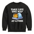thumbnail image 1 of Garfield - Take Life One Nap - Toddler And Youth Crewneck Fleece Sweatshirt, 1 of 5