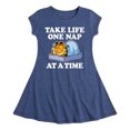 thumbnail image 1 of Garfield - Take Life One Nap - Toddler And Youth Girls Fit And Flare Dress, 1 of 4