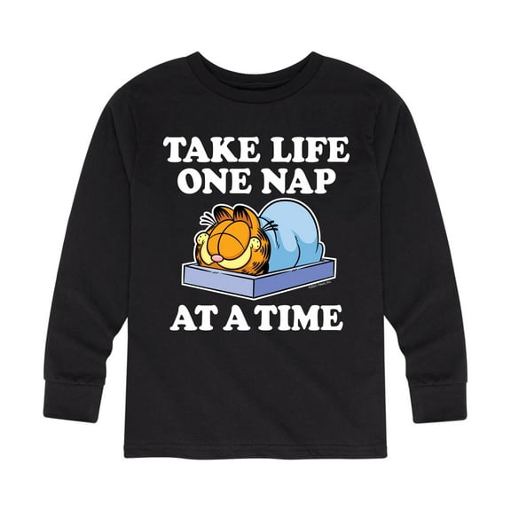 Garfield - Take Life One Nap - Toddler And Youth Long Sleeve Graphic T-Shirt