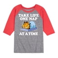 thumbnail image 1 of Garfield - Take Life One Nap - Toddler And Youth Raglan Graphic T-Shirt, 1 of 1