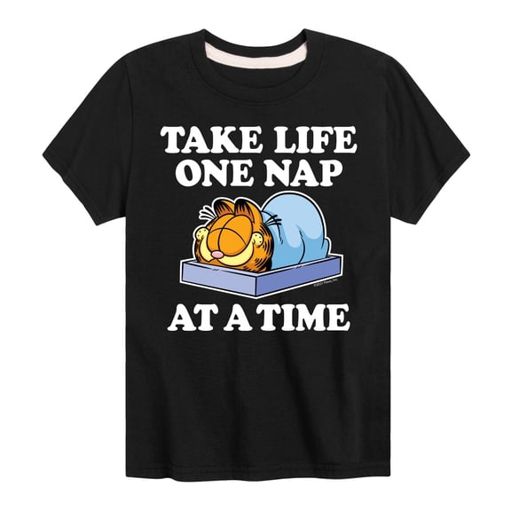 Garfield - Take Life One Nap - Toddler And Youth Short Sleeve Graphic T-Shirt