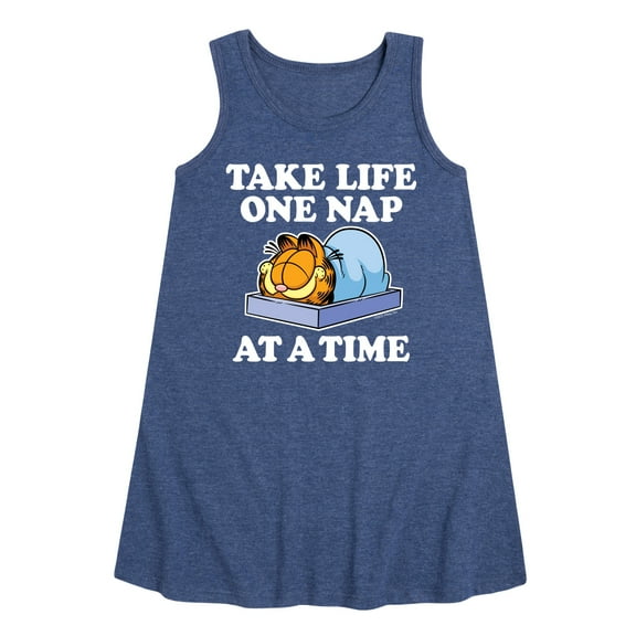 Garfield - Take Life One Nap - Toddler and Youth Girls A-line Dress