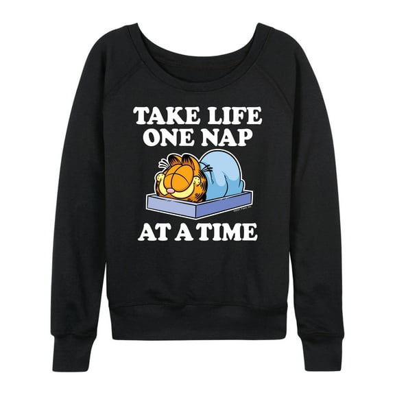 Garfield - Take Life One Nap - Women's Lightweight French Terry Long Sleeve Shirt