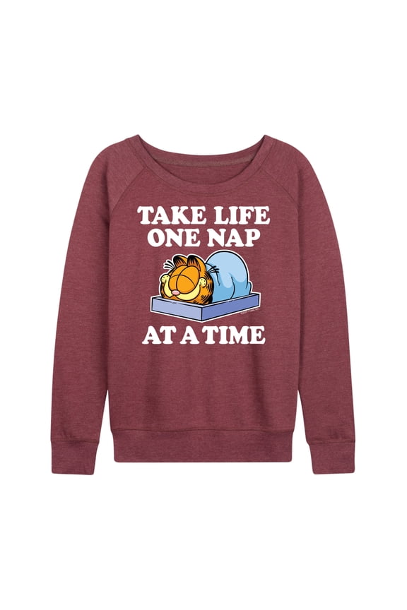 - Take Life One Nap - Women's Lightweight French Terry Long Sleeve Shirt