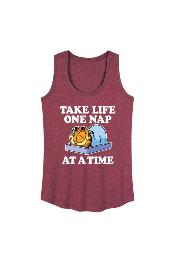 - Take Life One Nap - Women's Racerback Tank Top
