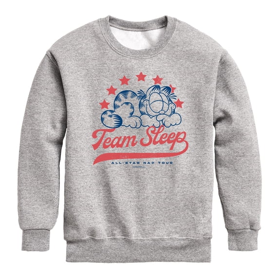 Garfield - Team Sleep Boys' Graphic Long Sleeve Fleece Sweatshirt