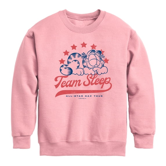 Garfield - Team Sleep Boys' Graphic Long Sleeve Fleece Sweatshirt