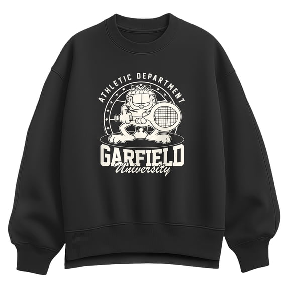 Garfield - Tennis Oversized Fleece Crew Sweatshirt