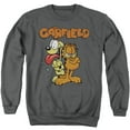 thumbnail image 1 of Garfield The Game Unisex Adult Crewneck Sweatshirt (Large) Charcoal, 1 of 1