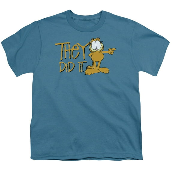 Garfield They Did It S/S Youth 18/1 T-Shirt Slate