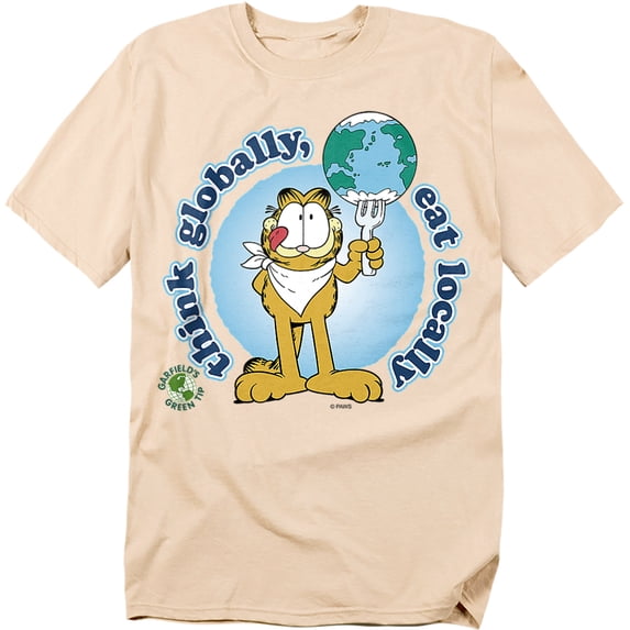 Garfield T-Shirt Think Globally Unisex Graphic Tee For Men & Women