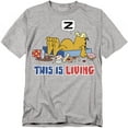 thumbnail image 1 of Garfield T-Shirt This Is Living Unisex Graphic Tee For Men & Women, 1 of 7