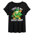 thumbnail image 1 of Garfield - This Is My Lucky Shirt - Women's Oversized T-Shirt, 1 of 5