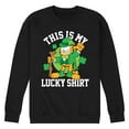 thumbnail image 1 of Garfield - This Is My Lucky Shirt - Men's Crew Neck Fleece Pullover, 1 of 5