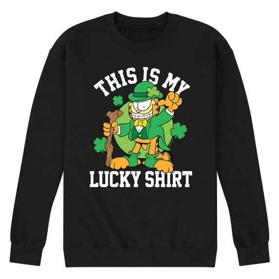 Garfield - This Is My Lucky Shirt - Men's Crew Neck Fleece Pullover
