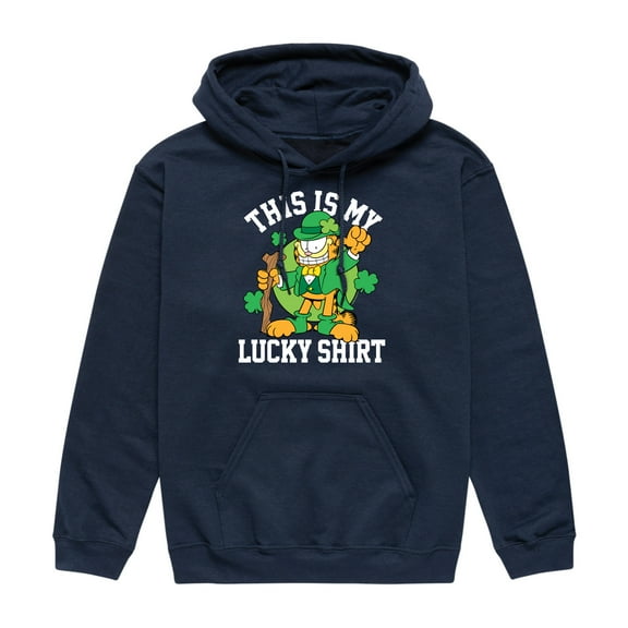 Garfield - This Is My Lucky Shirt - Men's Pullover Hooded Fleece Sweatshirt