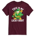 thumbnail image 1 of Garfield - This Is My Lucky Shirt Patrick's Day - Men's Short Sleeve Graphic T-Shirt, 1 of 5
