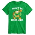 thumbnail image 1 of Garfield - This Is My Lucky Shirt Patrick's Day - Men's Short Sleeve Graphic T-Shirt, 1 of 5