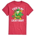 thumbnail image 1 of Garfield - This Is My Lucky Shirt Patrick's Day - Men's Short Sleeve Graphic T-Shirt, 1 of 5