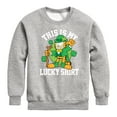 thumbnail image 1 of Garfield - This Is My Lucky Shirt - Toddler And Youth Crewneck Fleece Sweatshirt, 1 of 5