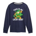 thumbnail image 1 of Garfield - This Is My Lucky Shirt - Toddler And Youth Long Sleeve Graphic T-Shirt, 1 of 5