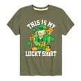 thumbnail image 1 of Garfield - This Is My Lucky Shirt - Toddler And Youth Short Sleeve Graphic T-Shirt, 1 of 5