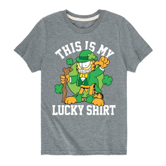 Garfield - This Is My Lucky Shirt - Toddler And Youth Short Sleeve Graphic T-Shirt