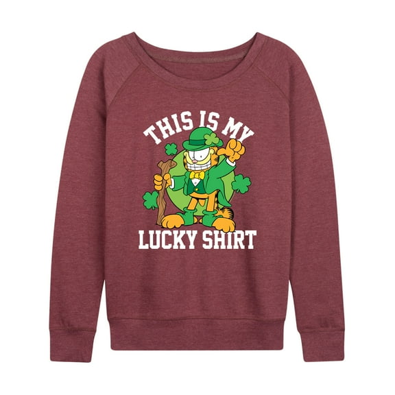 Garfield - This Is My Lucky Shirt - Women's Lightweight French Terry Long Sleeve Shirt