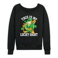 thumbnail image 1 of Garfield - This Is My Lucky Shirt - Women's Lightweight French Terry Long Sleeve Shirt, 1 of 5
