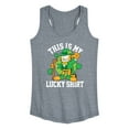 thumbnail image 1 of Garfield - This Is My Lucky Shirt - Women's Racerback Tank Top, 1 of 4