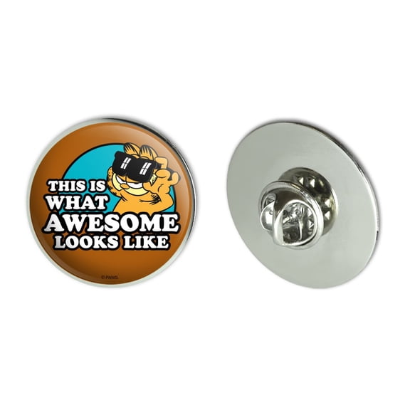Garfield This is What Awesome Looks Like Metal 1.1" Tie Tack Hat Lapel Pin Pinback