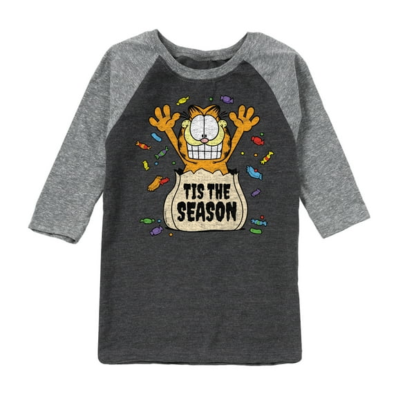Garfield - Tis The Season - Toddler And Youth Raglan Graphic T-Shirt