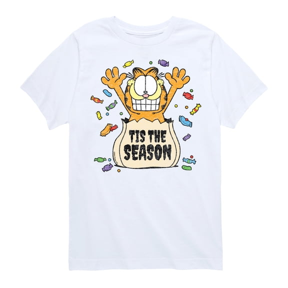 Garfield - Tis The Season - Toddler And Youth Short Sleeve Graphic T-Shirt
