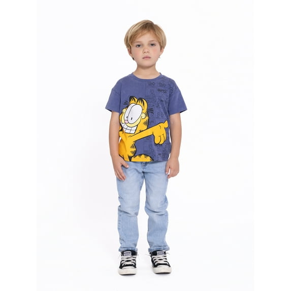 Garfield Toddler Short Sleeve Crewneck Tee, Sizes 12M-5T