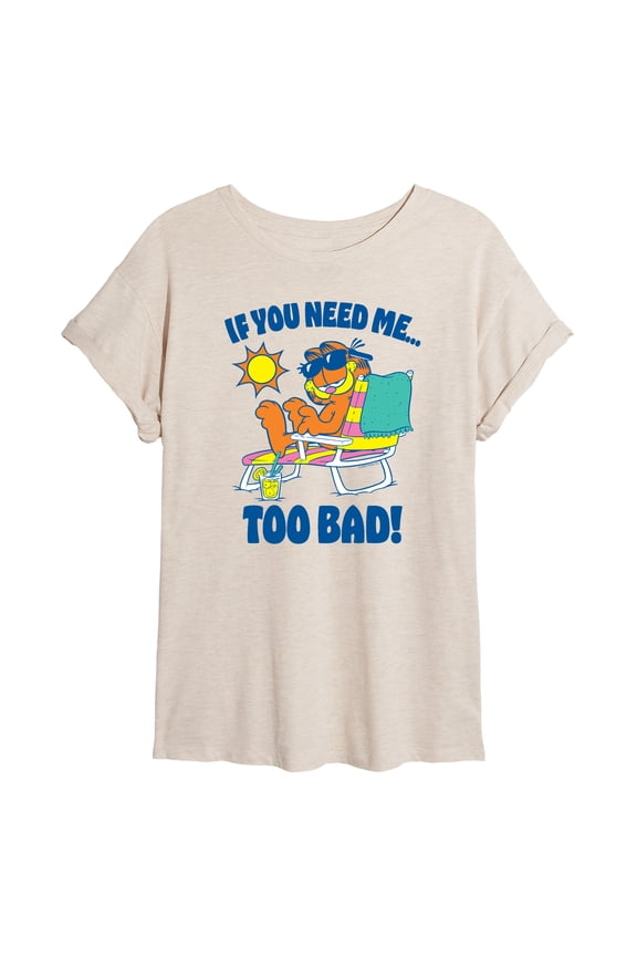 - Too Bad Garfield - Women's Oversized Graphic T-Shirt