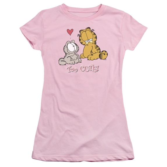 Garfield Too Cute S/S Junior Women's T-Shirt Sheer Pink