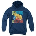 thumbnail image 1 of Garfield Too Short Youth Pullover Hoodie Sweatshirt Navy, 1 of 1