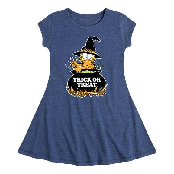 Garfield - Trick Or Treat - Toddler And Youth Girls Fit And Flare Dress