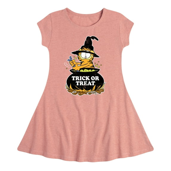 Garfield - Trick Or Treat - Toddler And Youth Girls Fit And Flare Dress