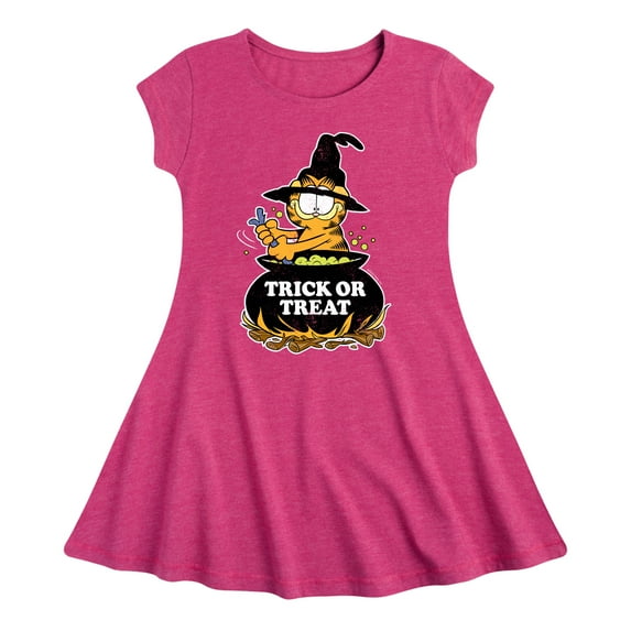 Garfield - Trick Or Treat - Toddler And Youth Girls Fit And Flare Dress