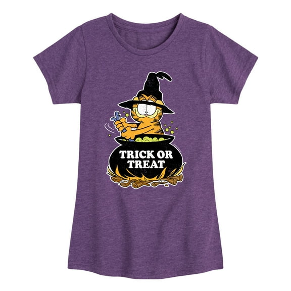 Garfield - Trick Or Treat - Toddler And Youth Girls Short Sleeve Graphic T-Shirt