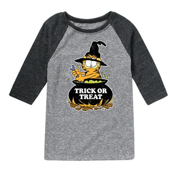 Garfield - Trick Or Treat - Toddler And Youth Raglan Graphic T-Shirt